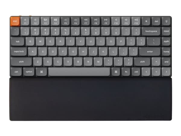 Keychron PR56, Keyboard palm rest, Silicone, 306 mm, 77 mm, 139 g, Black