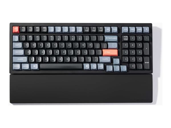 Keychron PR51, Keyboard palm rest, Silicone, 390.5 mm, 79.5 mm, 317 g, Black