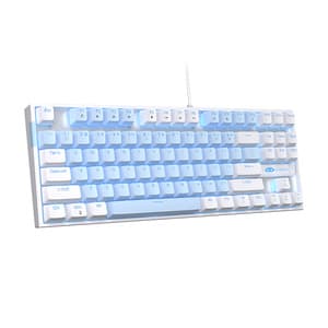 MageGee MK-STAR kablet tastatur (hvid og blå)