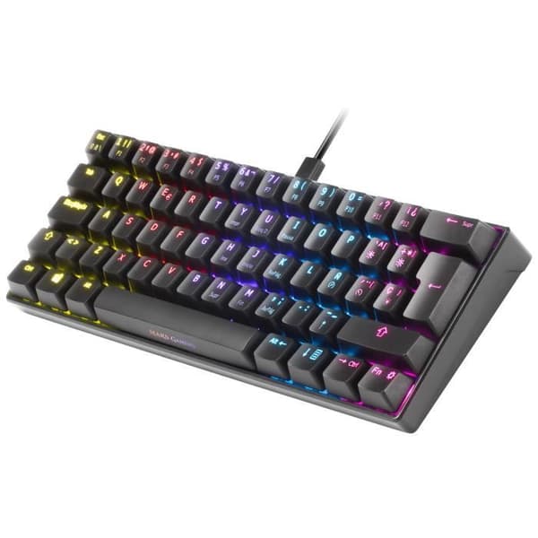 Mars Gaming MKMINI Svart - Ultrakompakt RGB mekaniskt tangentbord - Blå Switch Layout Fransk