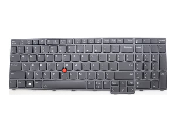 Primax - Erstatningstastatur for bærbar PC - med Trackpoint - bakbelysning - AZERTY - Belgisk - FRU - for ThinkPad T16 Gen 1 21BV, 21BW, 21CH, 21CJ;