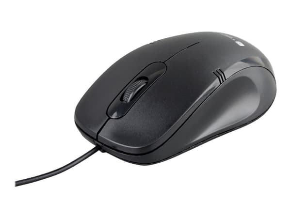 TECHly - Mus - ergonomisk - vertikal - optisk - 6 knappar - trådlös - 2.4 GHz - trådlös USB-mottagare - svart - hängande låda Svart