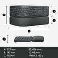 Pikkukuva 1 / 10: Näppäimistö Logitech 920-010105 Musta Harmaa Grafiitinharmaa Espanjalainen Qwerty
