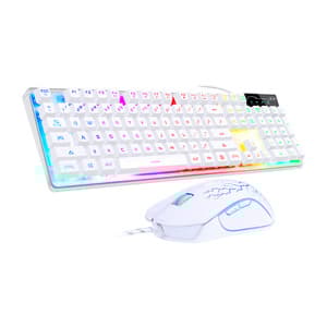 MageGee K1 kablet tastatur + mus sæt (hvid)