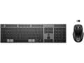 Miniatyrbild 2 av 5: HP 725 laddningsbart trådlöst tangentbord och mus kombinerat för flera enheter, Fullstor (100 %), Trådlös, Trådlös RF + Bluetooth, Saxbrytare, Svart,