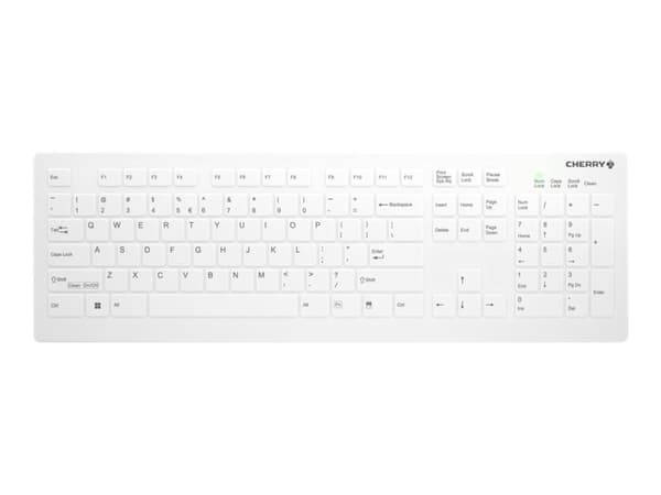 Active Key AK-C8112 - Tangentbord - medicinskt - 100% - full size - tvättbar - USB - QWERTY - hela norden - tangentbrytare: CHERRY SX - vit Vit