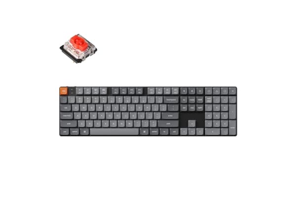 Keychron K5 MAX - Tangentbord - QMK/VIA, anpassat mekaniskt - 100% - bakgrundsbelyst - trådlös - Bluetooth 5.1, 2.4 GHz, USB - tangentbrytare: Gatero