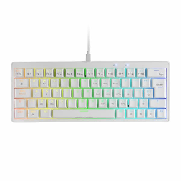 Gaming Tangentbord/ OR: Speltangentbord Mars Gaming MKMINIPROWYES Vit Qwerty US Vit