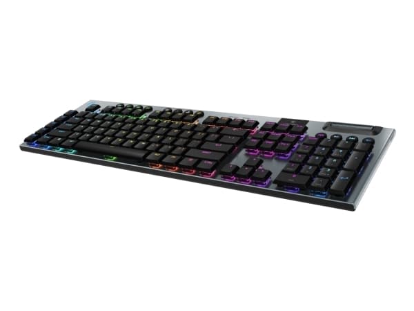 Logitech G G915 X - Tastatur - LIGHTSPEED - bakgrunnsbelyst - trådløs - 2.4 GHz, Bluetooth, USB - QWERTY - US International - tastsvitsj: GL Linear -