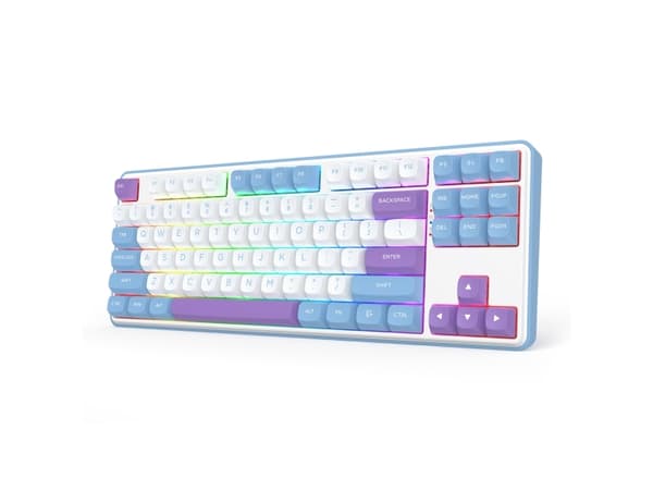 REDRAGON K707WBP-RGB-PRO StarBlade, Trådløs, USB + RF Wireless + Bluetooth, Mekanisk, Hvid