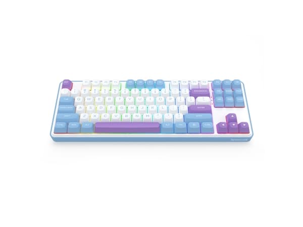 REDRAGON K707WBP-RGB-PRO StarBlade, Trådløs, USB + RF Wireless + Bluetooth, Mekanisk, Hvid