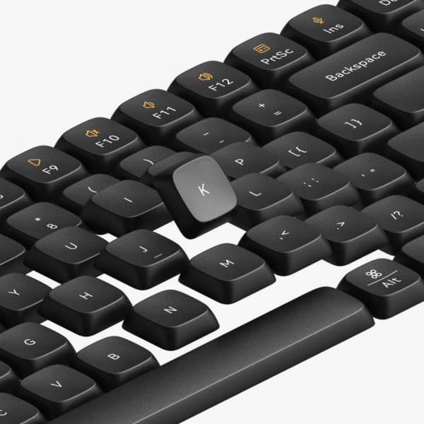 Lofree Flow100 -mekanisk lågprofil tangentbord, Tactile Kailh Phantom -brytare, svart