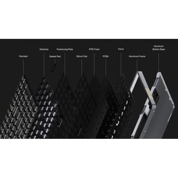 Lofree Flow100 -mekanisk lavprofil tastatur, Linear Kailh Ghost -kontakter, hvid