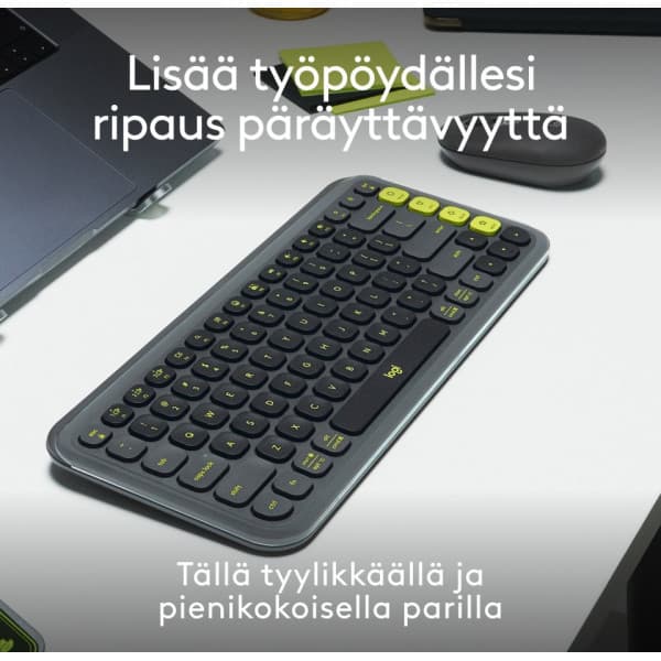 Logitech POP Icon Combo -näppäimistö ja hiiri, grafiitti