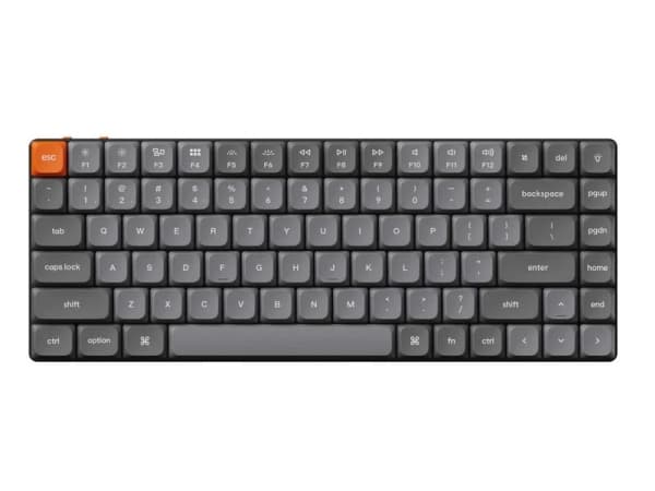 Keychron - K3 Max QMK/VIA Wireless Custom Mechanical Keyboard - Matalaprofiilinen langaton mekaaninen näppäimistö Valkoinen Gateron Ruskea