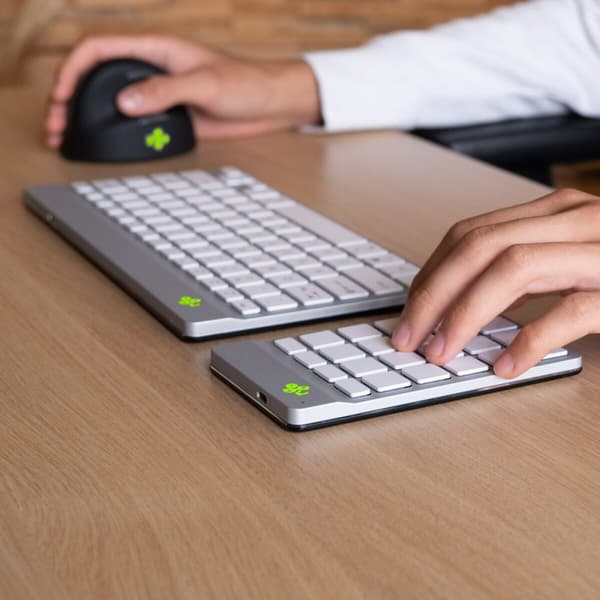 Tastatur og mus R-Go RGOCONMWLWH Hvid Hvid