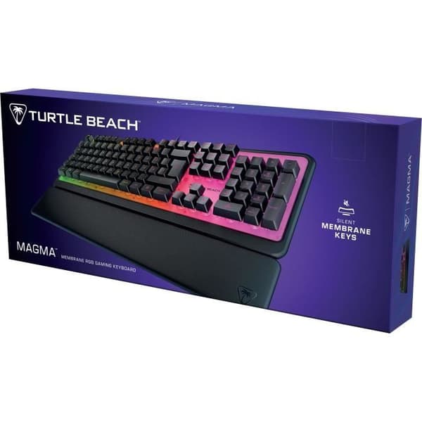 Speltangentbord - Turtle Beach Magma - RGB-membran - Svart, tysta tangenter, AIMO™ RGB