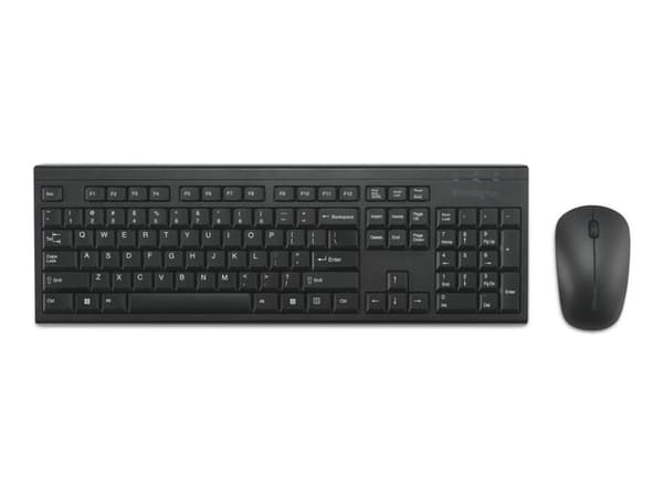 Kensington KM150 EQ - Tastatur- og mussett - full size - trådløs - 2.4 GHz - QWERTY - Pan Nordic - FSC-papp