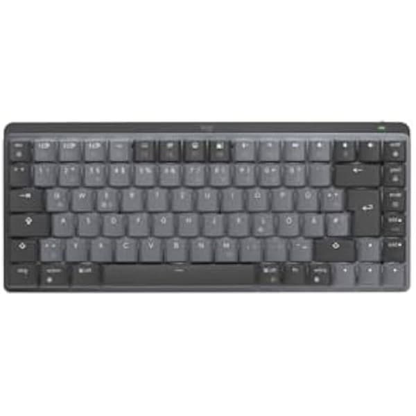 Tangentbord - LOGITECH - MX Mechanical Mini - Trådlös - Bakgrundsbelyst - QWERTZ tyska grafit, Grå