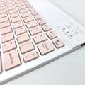 Miniatyrbillede 5 af 6: INF Bluetooth-tastatur og -musesæt - 10 tommer genopladeligt trådløst tastatur og musesæt med etui (pink)