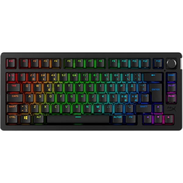 Gamingtangentbord - HyperX - Alloy Rise 75 - Trådlös - Azerty - Svart