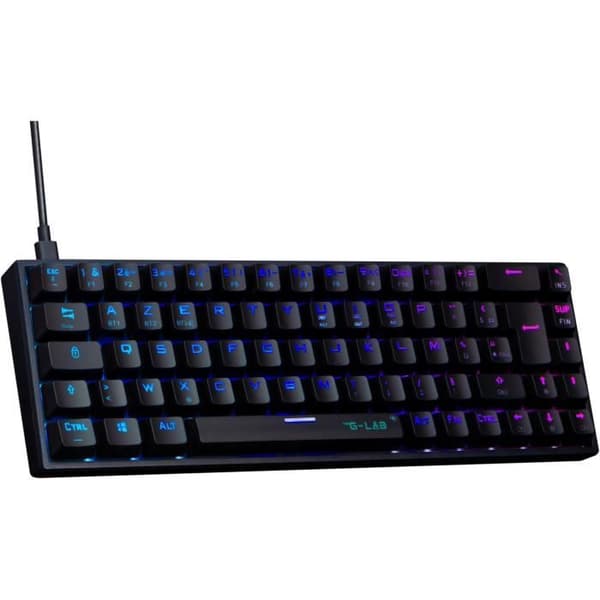 Speltangentbord - The G-Lab - KEYZ TITAN - Mekanisk (röd switch) - Trådbunden - RGB - Svart