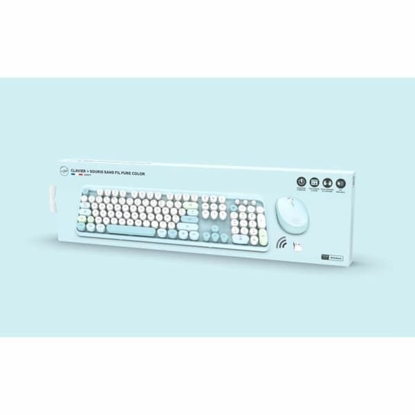 Näppäimistö ja hiiri Mobility Lab Pure Color Sininen Azerty Ranska