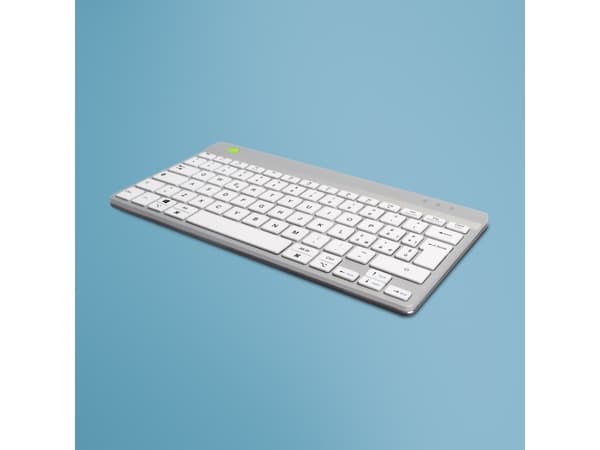 R-Go Compact Break - Tangentbord - med integrerad bromsindikator - trådlös - Bluetooth 5.0 - QWERTY - italiensk - vit