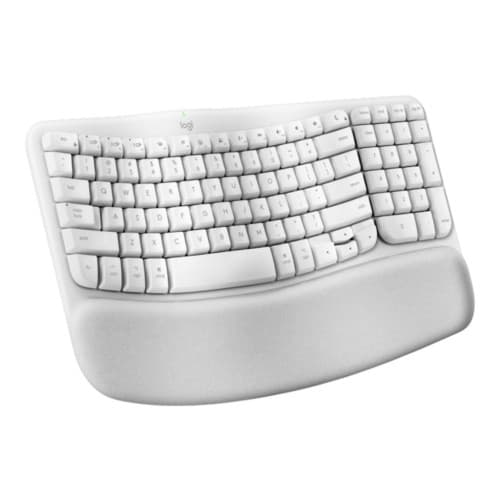 Logitech Ergo Series - tangentbord - med dämpande handflatestöd - QWERTY - offwhite Inmatningsenhet Vit
