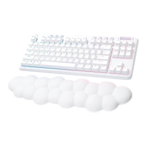 Logitech G G715 - tangentbord - utan numerisk knappsats - QWERTY - nordiskt (danska/finska/norska/svenska) - vit Inmatningsenhet