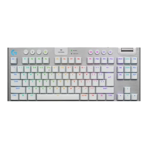 Logitech G G915 X - tangentbord - gaming, LIGHTSPEED TKL - vit Inmatningsenhet Vit