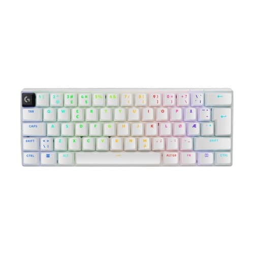 Logitech G PRO X 60 - tangentbord - 60% TKL - QWERTY - hela norden - vit Inmatningsenhet Vit