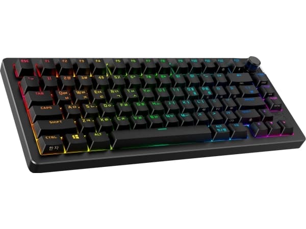 HyperX Alloy Rise - Tangentbord - 1000 Hz avlyssningsfrekvens, 100% anti-ghosting, 80 miljoner tangentryck - 75% - bakgrundsbelysning - trådlös - 2.4