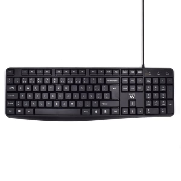 Tangentbord Ewent EW3002 Svart Qwerty Spanska Svart