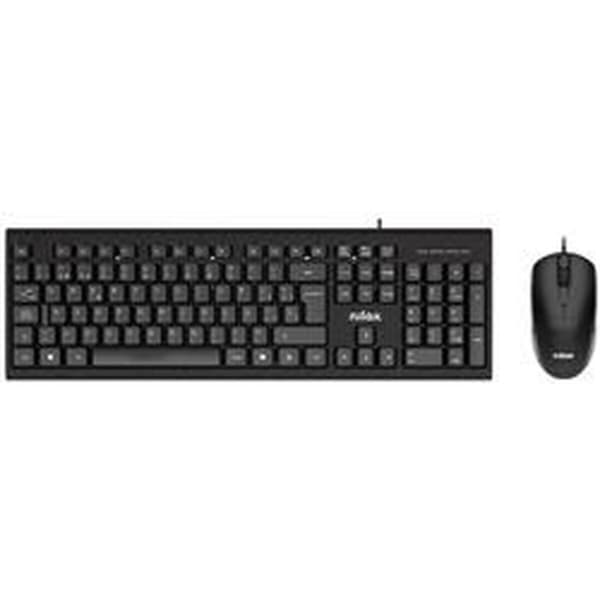 Tastatur og mus Nilox Multifarvet Sort