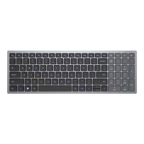 Dell Multi-Device KB740 - tangentbord - kompakt - QWERTY - USA, internationellt - Titan gray Inmatningsenhet Grå, Svart