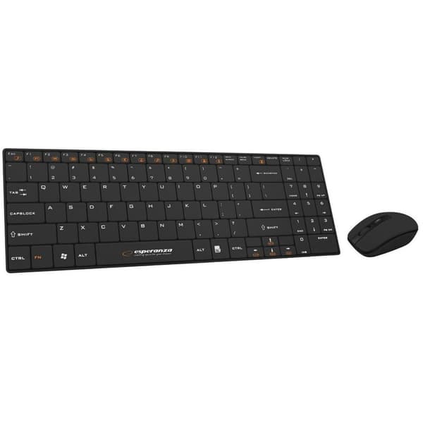 Tangentbord och Mus Esperanza EK122K Svart QWERTY