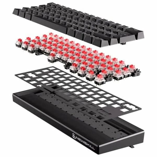 Trådløst tastatur Newskill Sort Spansk qwerty