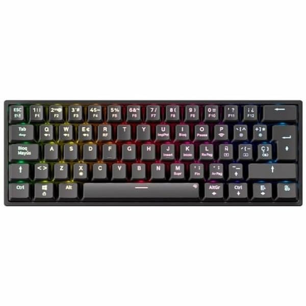 Trådløst tastatur Newskill Sort Spansk qwerty
