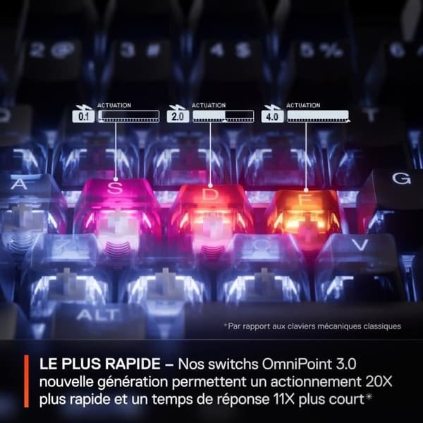 Trådbundet mekaniskt speltangentbord - STEELSERIES - APEX PRO GEN 3 - Svart