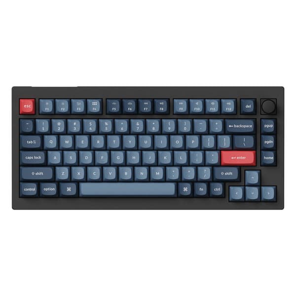 Keychron V1 Max QMK/VIA Knob Version Banana Switch Trådløst mekanisk tastatur (sort)