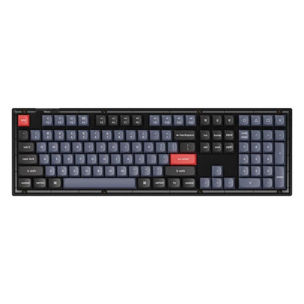 Keychron V6 QMK/VIA RGB Knop Brun Switch Mekanisk Keyboard (sort)