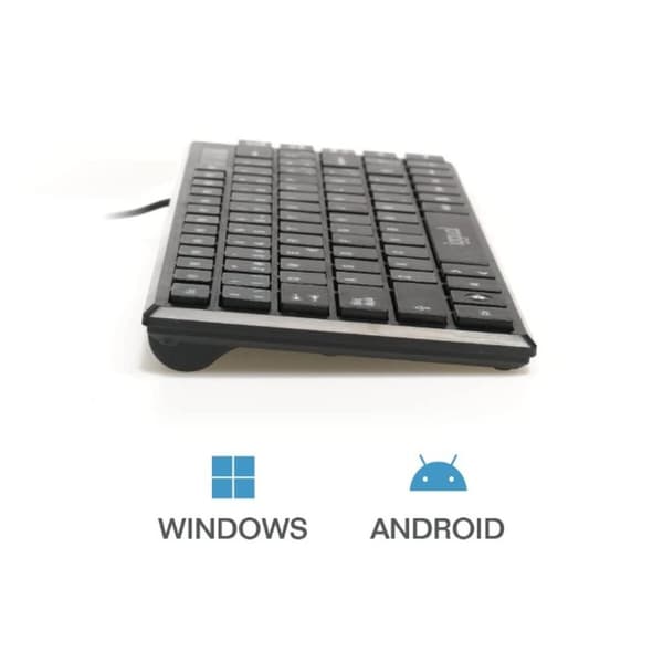 Näppäimistö iggual Slim TKL-USB Musta