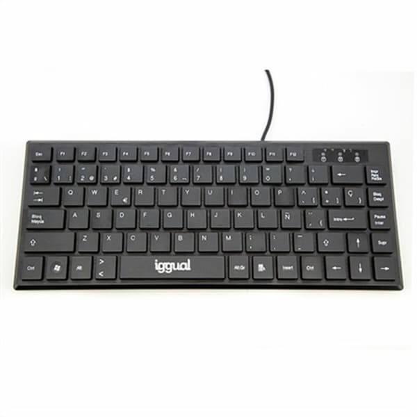 Tastatur iggual Slim TKL-USB Sort Sort