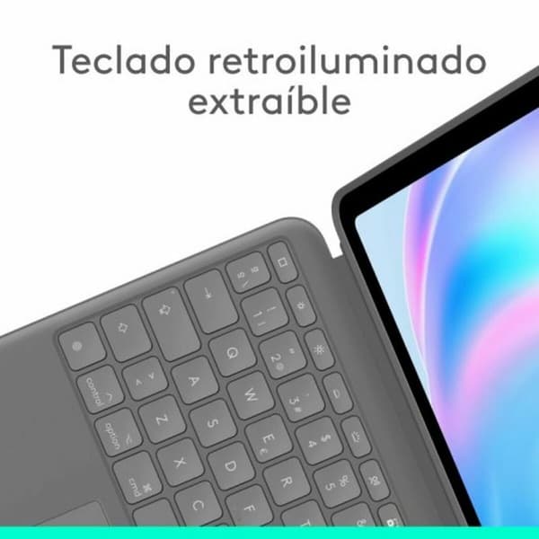 Fodral till Läsplatta Logitech 920-012614 Grå Qwerty Spanska