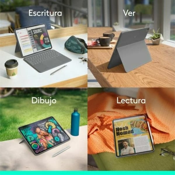 Fodral till Läsplatta Logitech 920-012614 Grå Qwerty Spanska