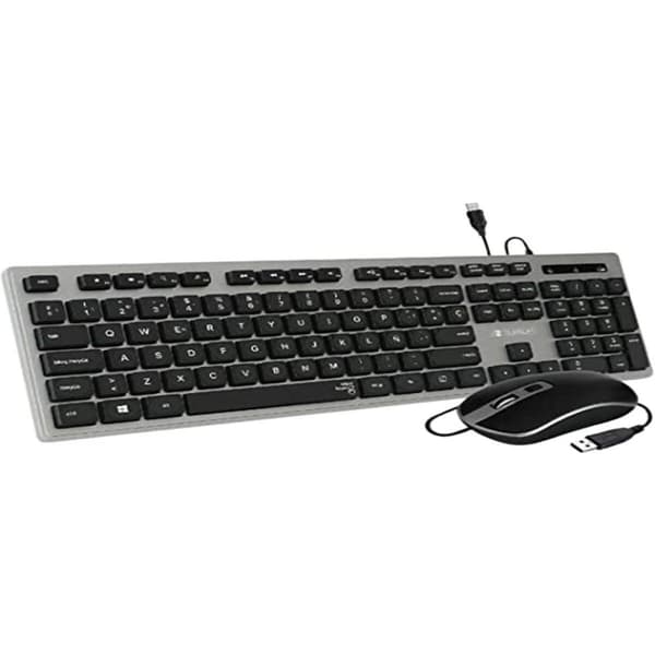 Näppäimistö ja hiiri Subblim SUBKBC-CEKE50 Espanjalainen Qwerty musta, Harmaa