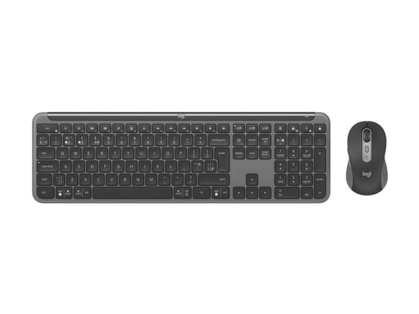 Logitech Signature Slim Combo MK950 for Business - Tastatur- og mussett - 100% - full size - trådløs - Bluetooth 5.1 LE - QWERTY - Storbritannia - gr