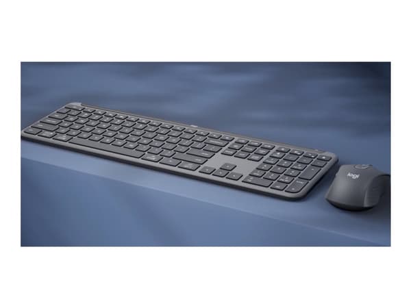 Logitech Signature Slim Combo MK950 for Business - Tastatur- og mussett - 100% - full size - trådløs - Bluetooth 5.1 LE - QWERTY - Storbritannia - gr Grafitt