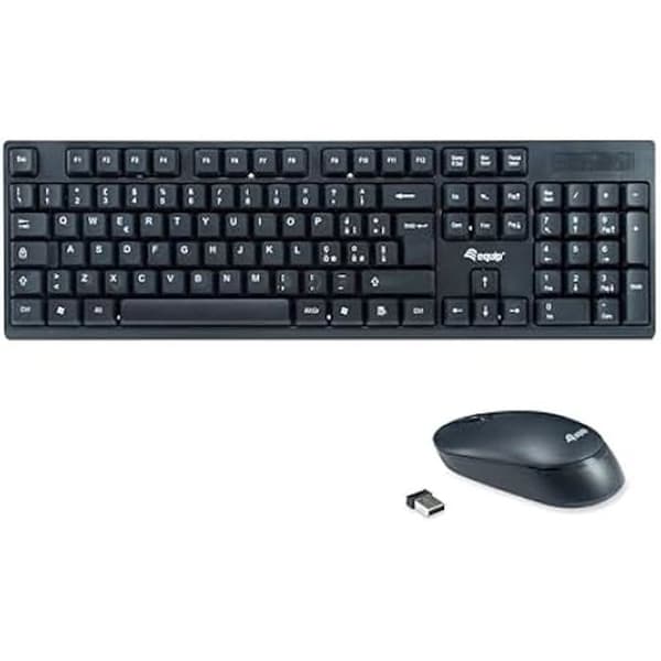 Trådlöst tangentbord och mus - UTRUSTNING - Italiensk - Svart - USB-mottagare - Komplett kit Svart